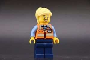 LEGO® Train Worker Minifig trn245 City NEW Female Construction Worker Girl 60198 - Picture 1 of 2