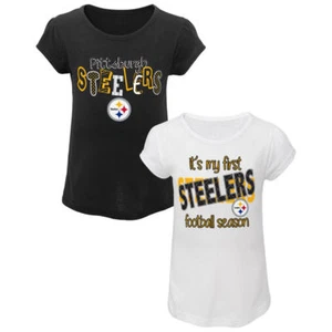 Pittsburgh Steelers NFL Toddler Girls’ 2-Pack Graphic T-Shirts, Size 2T - NWT - Picture 1 of 7