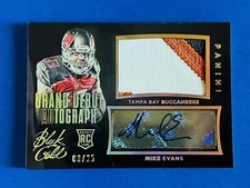 2014 Black Gold Mike Evans Rookie 3-Color Patch Rookie Auto Card #GD-ME; #d /25