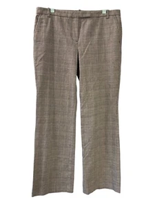 Ann Taylor LOFT Womens Marisa Plaid Dress Pants Size 10 Wide Leg - Picture 1 of 5