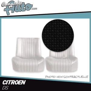 Garnitures sièges avant simili targa noir pour Citroën DS en Cuir noir 1969/1975 - Foto 1 di 2