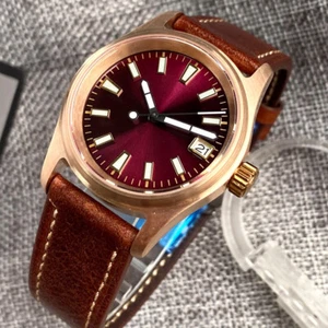36mm Tandorio Purple Dial NH35A automatic mens watch CUSN8 solid Bronze case - Picture 1 of 7