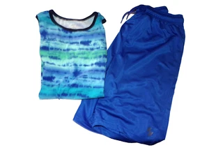 The Children's Place Sport Active set cobalt Shorts & tye dye tank Sz XXL 16 kid - Picture 1 of 4