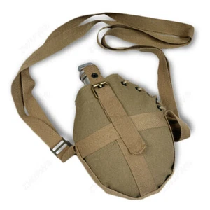 WW2 German Army Replica Camping Water Bottle Aluminum Canteen Soldier Equipment - Picture 1 of 2