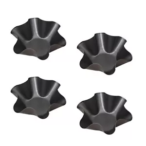 Tortilla Pan Set - 4pcs Non-Stick Carbon Steel Taco Salad Bowl Makers Tortilla S - Picture 1 of 7