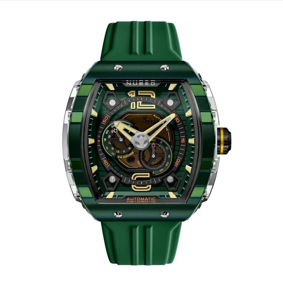 NUBEO 49mm MAGELLAN AUTOMATIC LIMITED EDITION YELLOW NB-6047-02