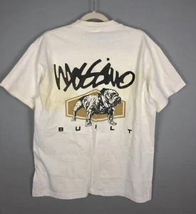 VTG Anvil Mossimo Bulldog Built Graphic T-Shirt L Ivory Single Stitch USA Made - Picture 1 of 9