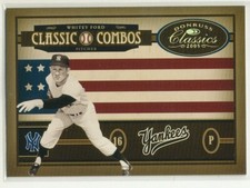 2005 Donruss Classics Whitey Ford Randy Johnson Combos Gold 10/25