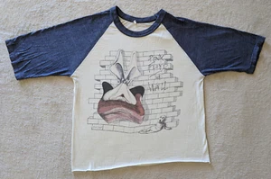 Vintage 1980s Pink Floyd The Wall Concert Shirt Size L Original Authentic - Picture 1 of 24