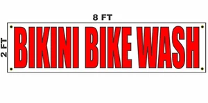 Bikini Bike Wash Banner Sign 2x8 - Picture 1 of 2