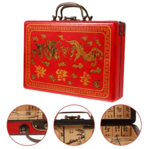 Chinese Mahjong Organizer Mahjong Tiles Storage Traditional Storage Box - Picture 1 of 12