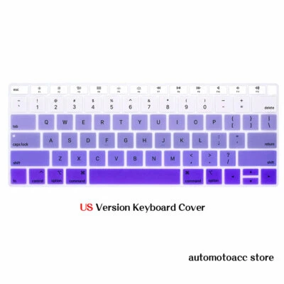 Funda de teclado de silicona multicolor para Macbook M4 Air 13 Pro 15 16 14 11 12 pulgadas Foto 1 de 4