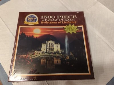 Reflections Of Linderhof  1500 Piece Jigsaw Puzzle Glow In The Dark SEALED 1995 - Image 1 of 4