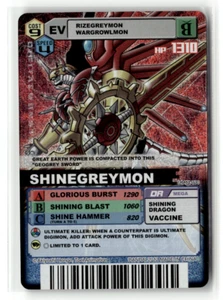Digimon α Alpha - Shinegreymon - Foil English - VERY RARE Evolve Bandai - Picture 1 of 2