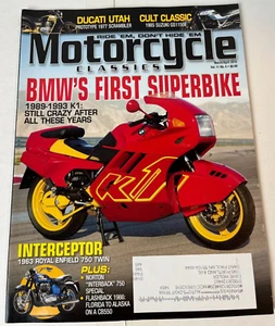 2016 Motorcycle Classics Magazine 1989-1883 BMW K1, Norton 750 - Imagen 1 de 2