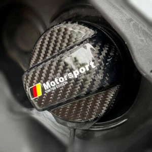 Real Carbon Fiber Oil Cap Fuel Filler Tank Cover For Audi A4 S4 A5 S5 A6 Quattro - Picture 1 of 9