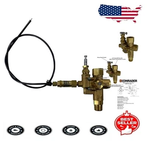 Integrated Pilot Valve with 36" Throttle Control Cable for 6.5HP Air Compressors - Picture 1 of 8