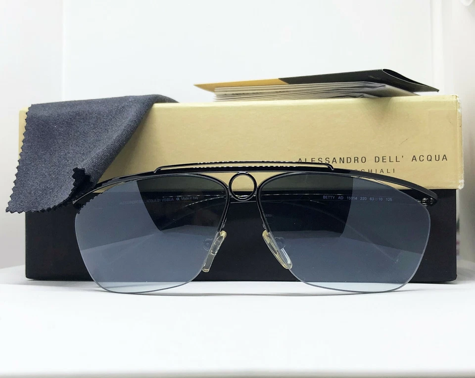 Nuevas gafas de sol Alessandro Dell' Acqua semi sin montura vintage hechas en Italia Foto 1 de 4