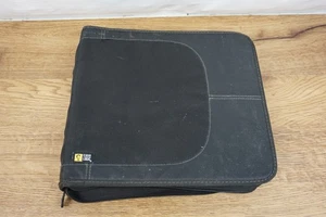 Case Logic 128 + 16 Disc CD DVD Blu-Ray Storage Case Wallet Binder Black Nylon - Picture 1 of 4