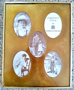 Vintage Burnes Of Boston Daguerreo 5 Portrait Frame Oval Collage - Picture 1 of 2