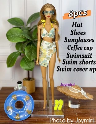 8PCS For Fashion Royalty Integrity Poppy Parker NuFace Dolls Dress Shoes Bag 1/6 - Изображение 1 из 4