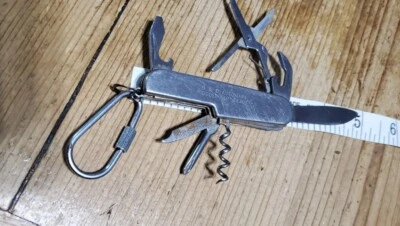 Vintage 7 Multi Tool Stainless Pocket Knife. Key Chain. - Image 1 of 4