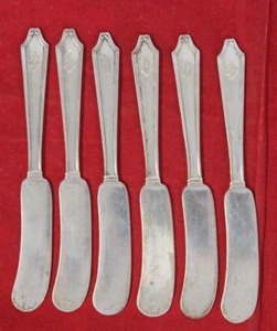 Set 6 Spargi Burro Minuetto Argento Sterling Internazionale Monogramma SBB 150GR - Foto 1 di 11