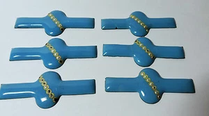 Antik Rotkehlchen Ei blau Emaille & bemalt Kreis Design Stück Borte Posten wie abgebildet H810 - Bild 1 von 5