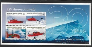 2019 Australia Last MNH RSV Australis Antarctic Ship $1/$2 AAT Stamps Mini-Sheet - Picture 1 of 1