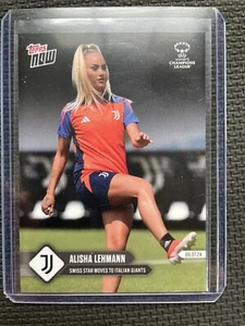 2024 Topps NOW Alisha Lehmann UWCL #023 Swiss Star Moves Italian Giants /1414 - Picture 1 of 3