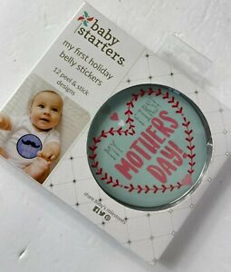 Baby Starters Milestones My First Holiday Belly Stickers Set of 12 Photo Props