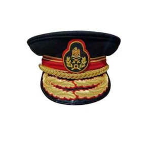 Replica Colonel Gaddafi Military Army General Officer Parade Dress Visor Hat Cap - Picture 1 of 4