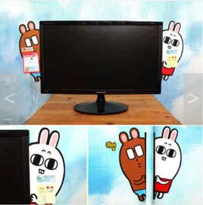 Desktop Monitor Memo Pads Board Sticky Note Holder Korean Rabbit Bear Cute Funny - Image 1 of 4