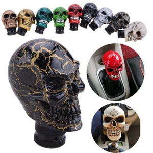 1X Universal Skull Head Manual Car Gear Stick Shifter Knob Shift Lever Handle - Bild 1 von 10