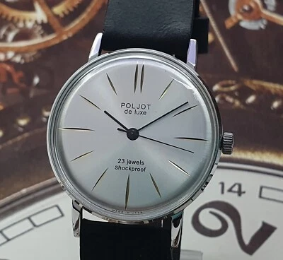 Vintage Watch USSR Poljot De LUXE Ultra SLIM 2209 Soviet Mechanical Wristwatch - Image 1 of 4