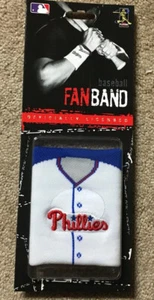 PHILLIES ROY HALLADAY #34 Embroidered Logo Jersey Wristband FanBand - Picture 1 of 2