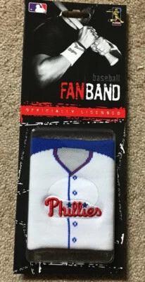 PHILLIES ROY HALLADAY #34 Embroidered Logo Jersey Wristband FanBand - Image 1 of 2