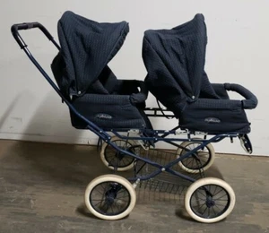 INGLESINA TWIN/DOUBLE STROLLER NAVY BLUE - Picture 1 of 24