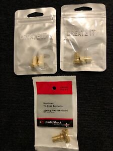 Crimp On F Connector #278-0282 By RadioShack For RG-6 Cable(Qty 3)
