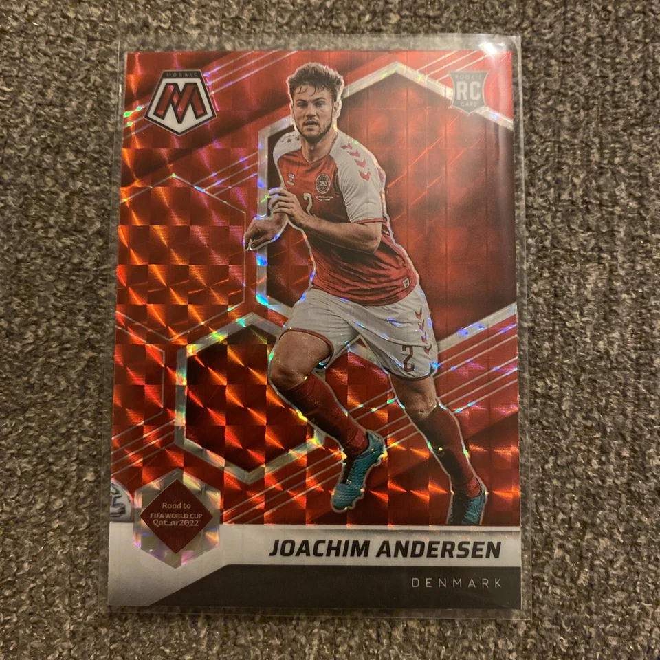 2021-22 Panini Mosaic FIFA Road World Cup Red Prizm #152 Joachim Andersen RC - Image 1 of 1