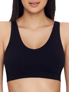 BRABAR Soft Black V-Neck Crop Bralette Tween Size Small (28-30 A-D) L33649 - Picture 1 of 3