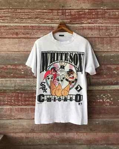 Looney Tunes Chicago White Sox baseball short sleeve ash color shirt KV27794 - Picture 1 of 2