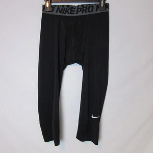 Nike Pro Dri-FIT Black 3/4-Length Training Tights Big Kids' (Boys') XL - Picture 1 of 7