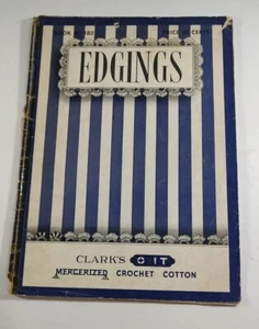 Edgings Clarks ONT Crochet Booklet & Patterns Book No.182 Printed 1942 - Picture 1 of 5