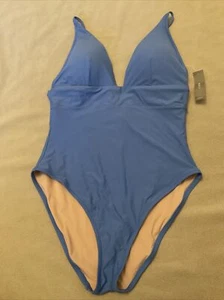 J Crew Badeanzug 14 Damen neu mit Etikett blau Einteiler Ausschnitt - Bild 1 von 7