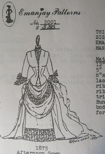 1:12 Vintage MINATURE Doll Pattern~EMANJAY~1875 AFTERNOON GOWN FREE ...