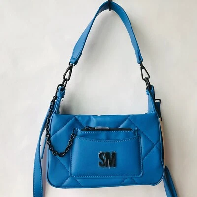 BOLSO BANDOLERA DE HOMBRO STEVE MADDEN BVILMA CON Estuche para Tarjetas de Crédito Cartera con Cremallera Azul Foto 1 de 4