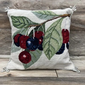 De colección Imperial Elegance Fruta Punta de Aguja Almohada Tiro con Acento de Cuerda 14”x14” - Imagen 1 de 8