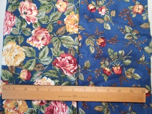 Maywood Always in Bloom Cotton Flannel Fabric Lot of 2 Matching 2 Yards - Picture 1 of 2