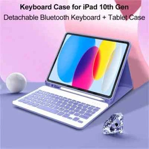 For iPad 10th Generation 2022 10.9 Inch Case with Keyboard,Detachable Wireless - Picture 1 of 31